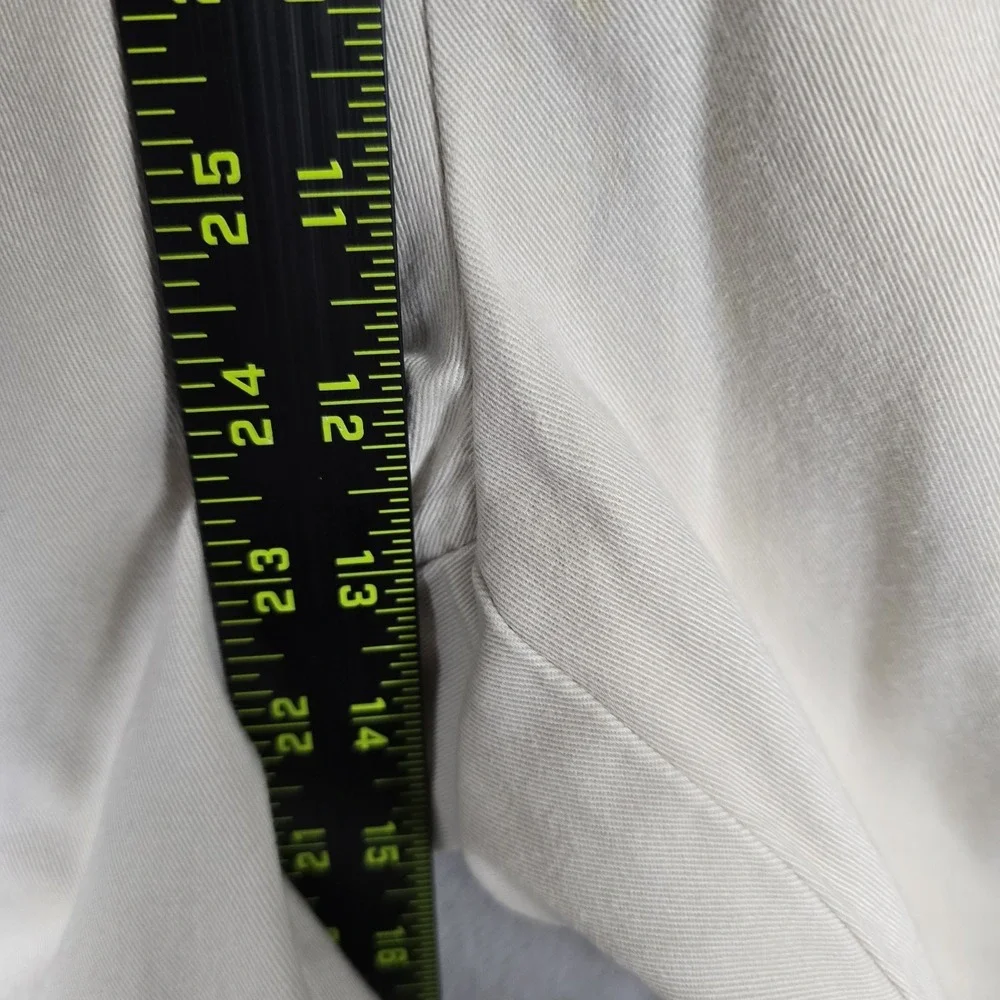 Brooks Brothers Mens 35x32 Khaki Pleated Chino Pants Cotton Twill Tan Trousers